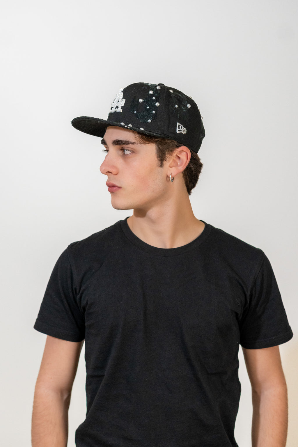 Snapback Cap LA Distressed Pearl