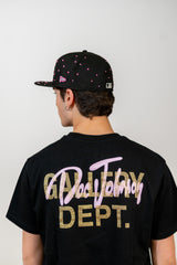 Snapback Cap Pink New York Distressed Pearl