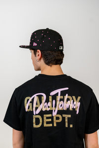 Snapback Cap Pink New York Distressed Pearl