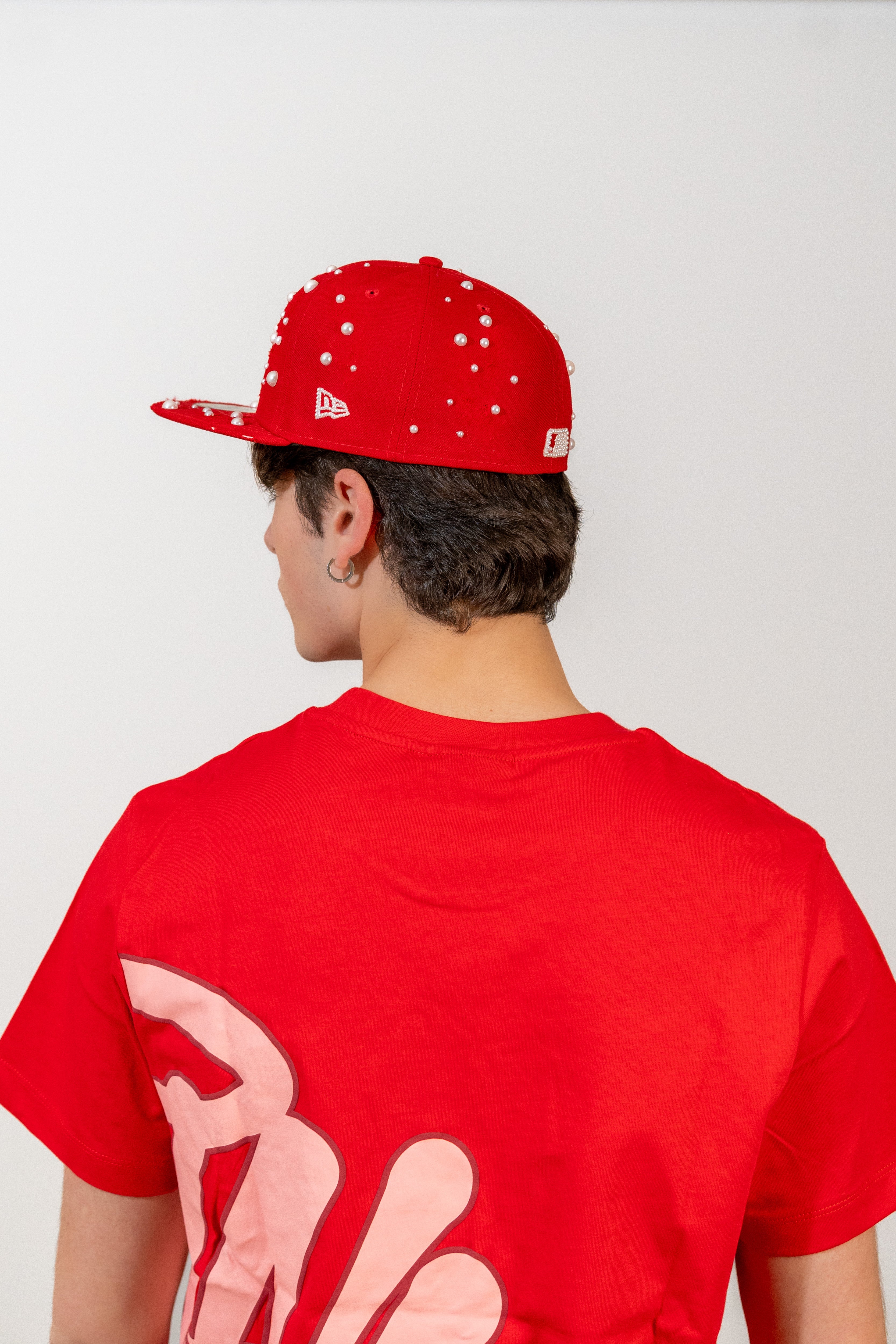 FITTED New York Red Distressed Pearl