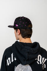 Snapback Cap Purple New York Distressed Pearl