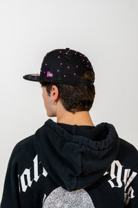 Snapback Cap Purple New York Distressed Pearl