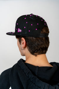 Snapback Cap Purple New York Distressed Pearl