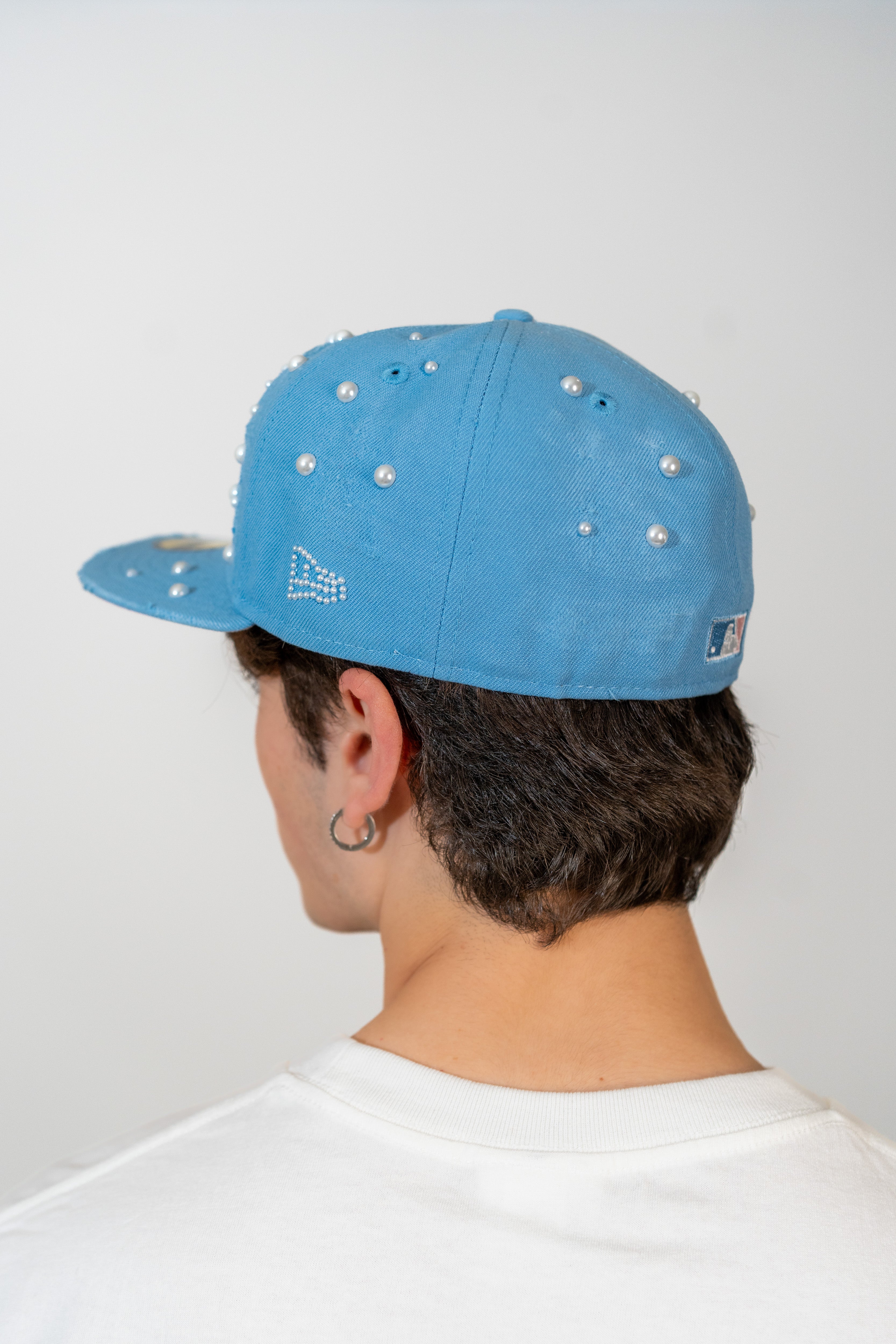 FITTED New York Blue Distressed Pearl