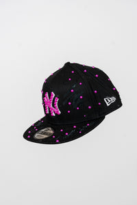 Snapback Cap Purple New York Distressed Pearl
